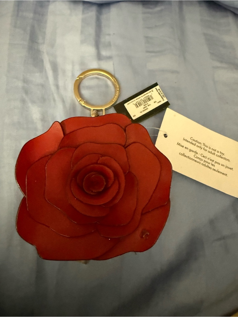 kate spade Red Rose Leather Key Ring - Picture 3 of 3